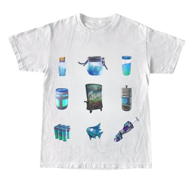 Fortnite Shield Tee, Fortnite Shirt Graphic Tee Trendy Tee Funny, Printed On Gildan Heavy Cotton, Gift Idea Gift For Man