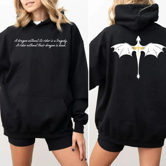 Fourth Wing 2 Sided Sweatshirt, Dragon Rider Shirt, Fourth Wing, Violet Sorrengail, Rebecca Yoros, Fourth Wing Shirt, Unisex Sweater Pullover Tee