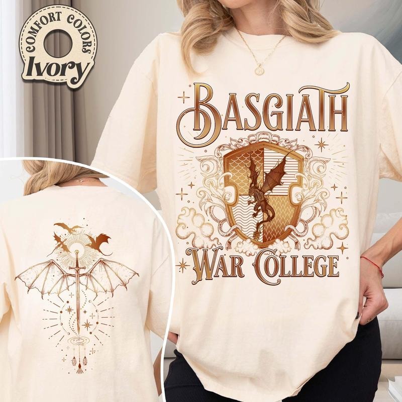 Fourth Wing Basgiath War College Shirt, Xaden Riorson Riders Quadrant Tee, Dragon Rider, Violet Sorrengail, Bookish Shirt