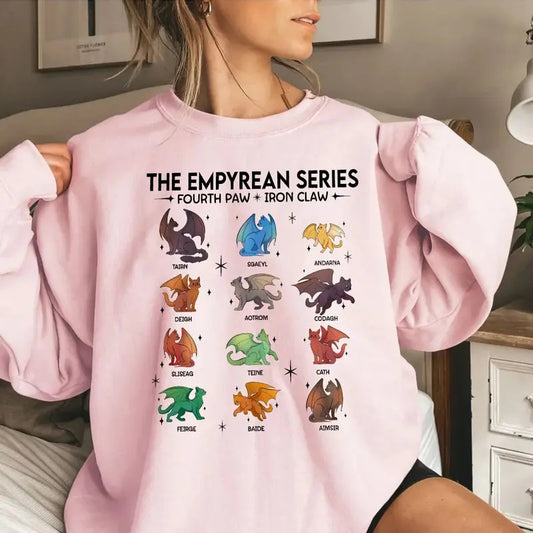 Fourth Wing Cats Shirt, Fantasy Cat Shirt, Basgiath War College T Shirt, Bookish Gift For Readers, Unisex Sweater Pullover Tee