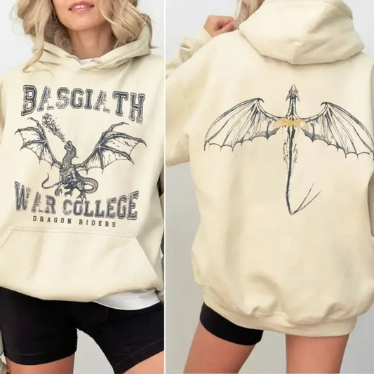 Fourth Wing Double Sided Sweater, Basgiath War College Hoodie, Fourth Wing Shirt, Dragon Rider Shirt, Bookish, The Empyrean Series, Unisex Sweater Pullover Tee