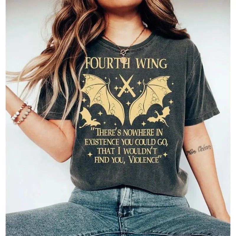 Fourth Wing Dragon Rider Basgiath War College Unisex T-Shirt, Violet Sorrengail, Rebecca Shirt, Romantasy Fantasy Bookish Shirt Dragon Rider