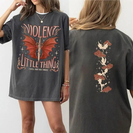 Fourth Wing Fan Shirt, Violet Sorrengail Shirt, Violent Little Thing Shirt, Xaden Riorson Shirt, Dragon Rider, Bookish Gift
