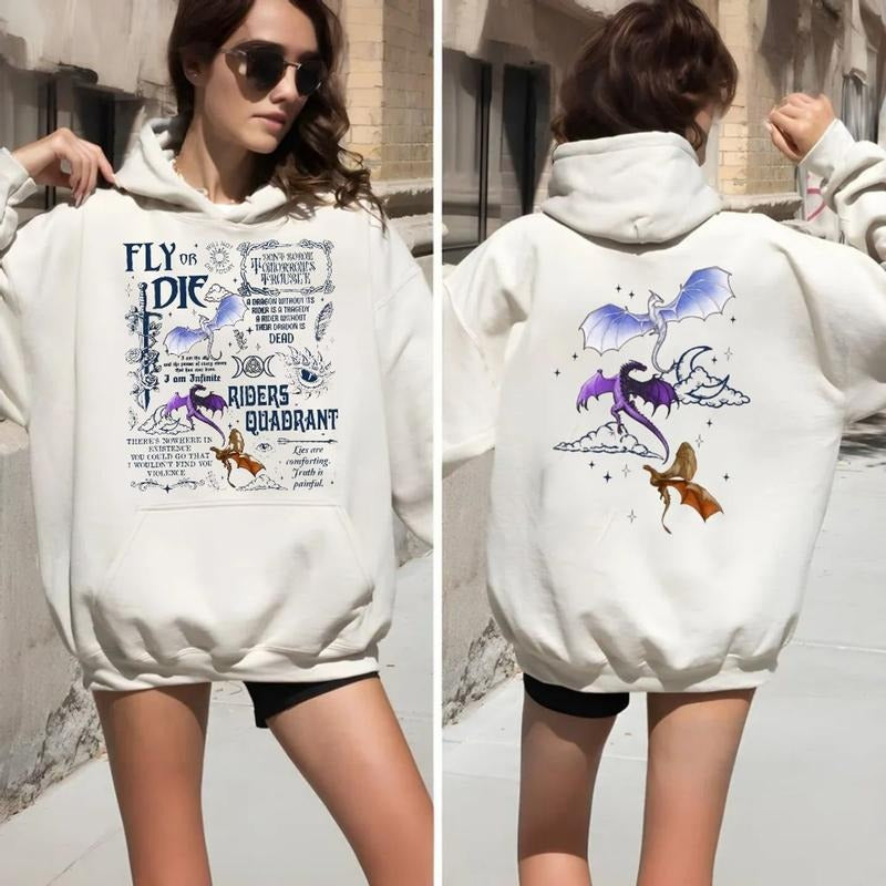 Fourth Wing Fan Sweatshirt, Dragon Rider Shirt, Basgiath War College Hoodie, Violet Sorrengail, Violent Little Thing, Unisex Sweater Pullover Tee