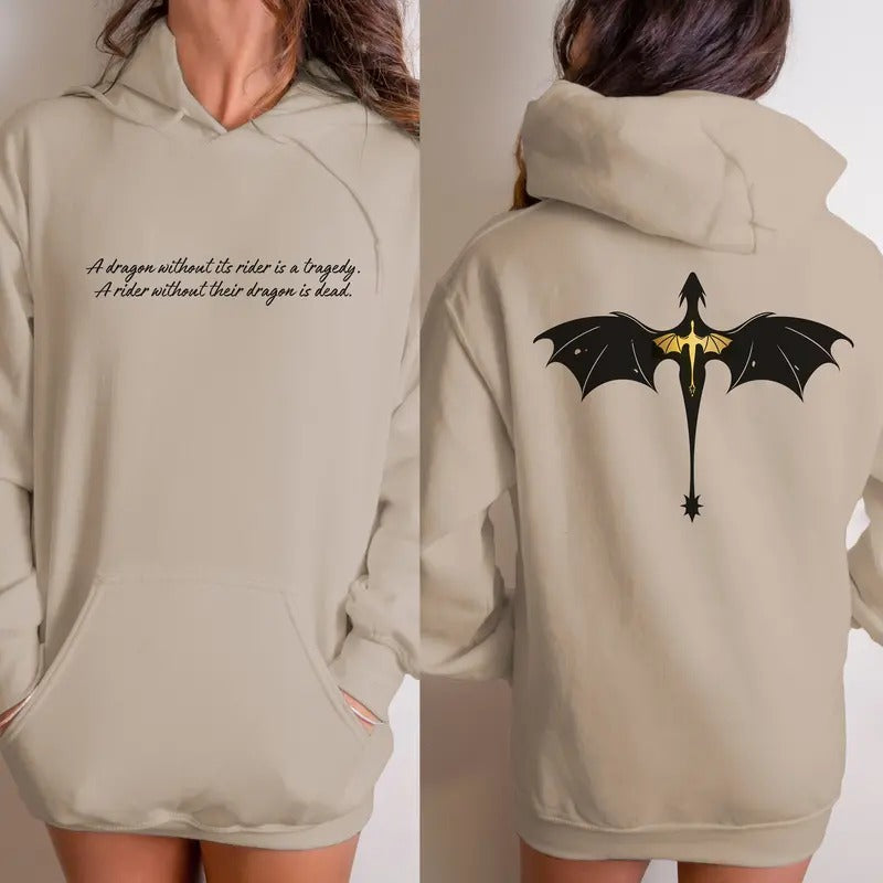 Fourth Wing Hoodie - Violets Relic - Violets Tattoo
