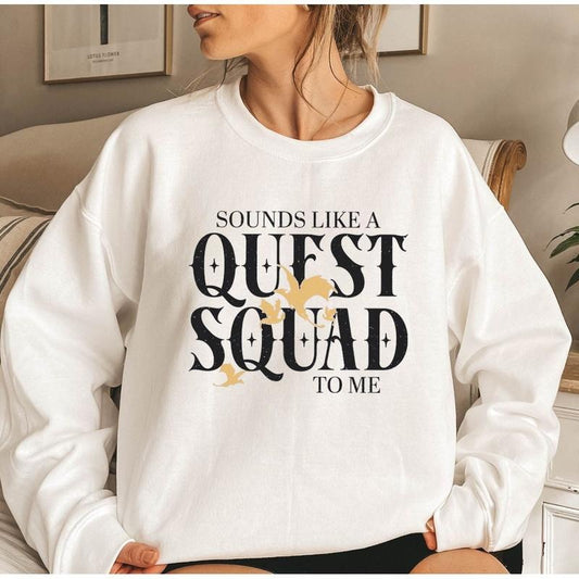 Fourth Wing Quest Squad Shirt, Dragon Rider Shirt, Basgiath War College Shirt, Unisex Sweater Pullover Tee