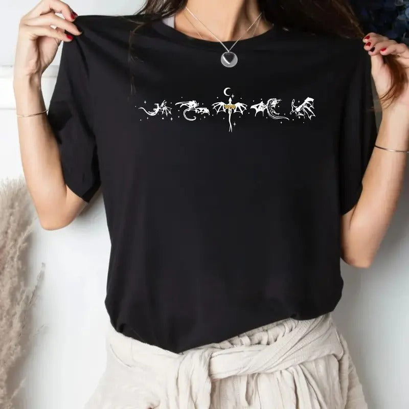 Fourth Wing Quest Squad Shirt, Ridoc Dragon Rider T Shirt, Onyx Storm Riorson House Tee, Gift For Book Lover, Unisex Sweater Pullover Tee