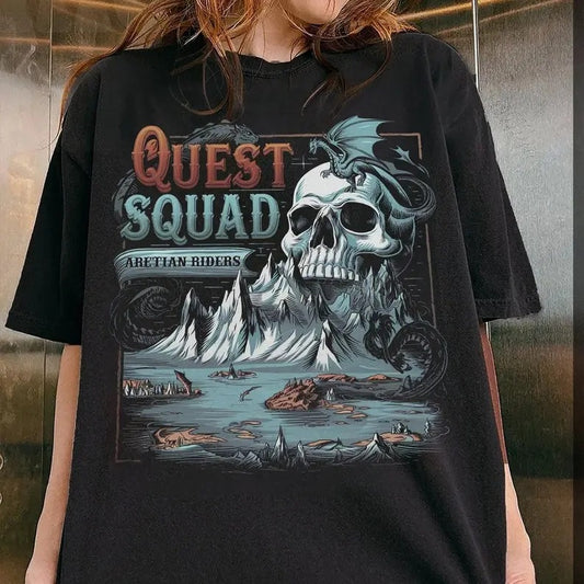 Fourth Wing Quest Squad T-Shirt, Basgiath War College Sweatshirt, Ridoc Shirt, Dragon Rider, Rebecca Yarros, Violet Sorrengail, Onyx Storm