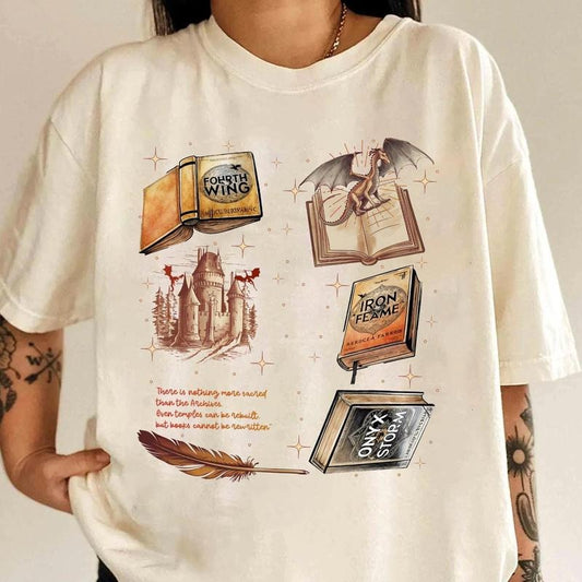 Fourth Wing Series Shirt For Fans, War College T-Shirt, Dragon Rider, Violet Sorrengail, Fantasy Reader, Xaden Riorson, tBook Merch Gift