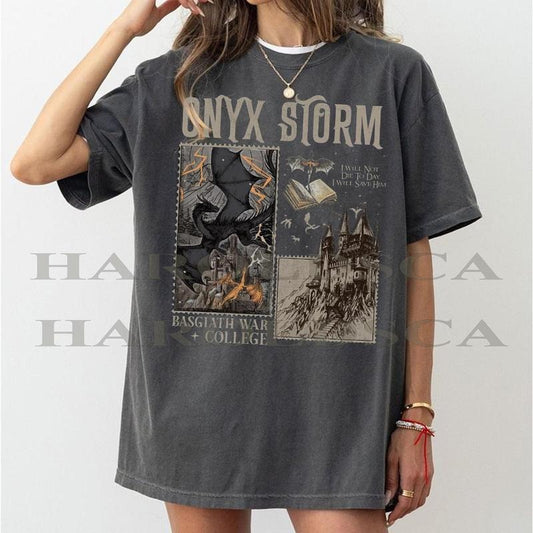 Fourth Wing Series T-Shirt, Onyx Storm Shirt, Dragon Rider, Bookish Tee, Violet Sorrengail, Fantasy book, Unisex Tee