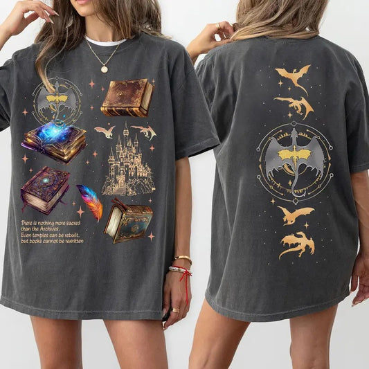 Fourth Wing Series Two Sided Shirt For Fans , War College Crewneck , Dragon Rider Hoodie, Book Merch Gift