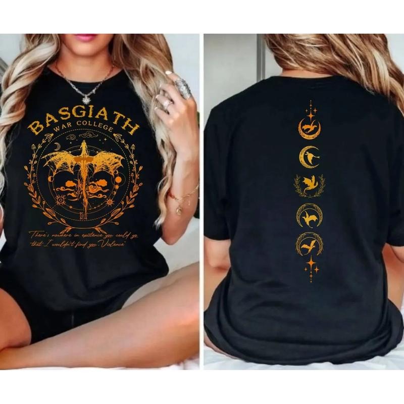 Fourth Wing Shirt The Empyrean Basgiath War College Shirt Hoodie Sweatshirt Long Sleeve Shirt , Unisex Sweater Pullover Tee