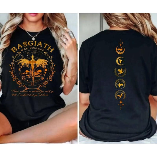 Fourth Wing Shirt The Empyrean Basgiath War College Shirt Hoodie Sweatshirt Long Sleeve Shirt , Unisex Sweater Pullover Tee