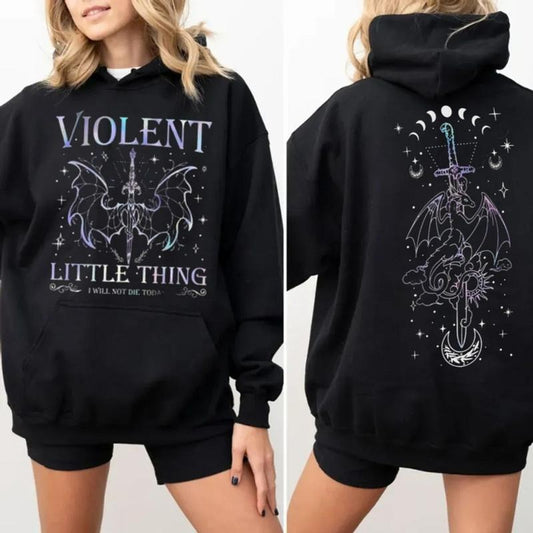 Fourth Wing Shirt, Violet Sorrengail Sweatshirt, Violent Little Thing T Shirt, Xaden Riorson Tee, Dragon Rider Hoodie, Bookish Gift, Unisex Sweater Pullover Tee