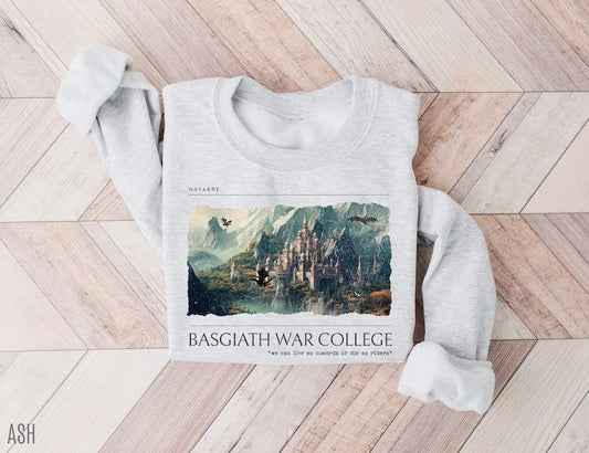 Fourth Wing Sweatshirt  Basgiath War College Sweatshirt, Fourth Wing Hoodie and Sweater; T-shirt Cotton Menswear Polyester Crewneck Tops Underwear Pullover Long Sleeve