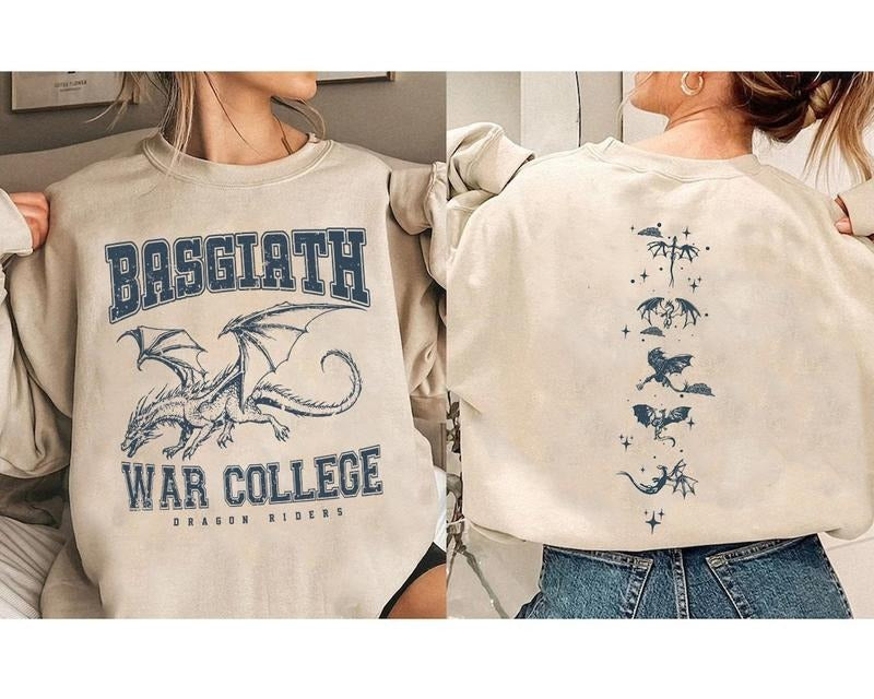 Fourth Wing Sweatshirt, Basgiath War College Shirt, Basgiath War College Gift, Fourth Wing Shirt, Bookish Dragon Rider Shirt