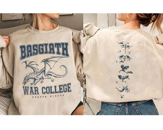 Fourth Wing Sweatshirt, Basgiath War College Shirt, Basgiath War College Gift, Fourth Wing Shirt, Bookish Dragon Rider Shirt