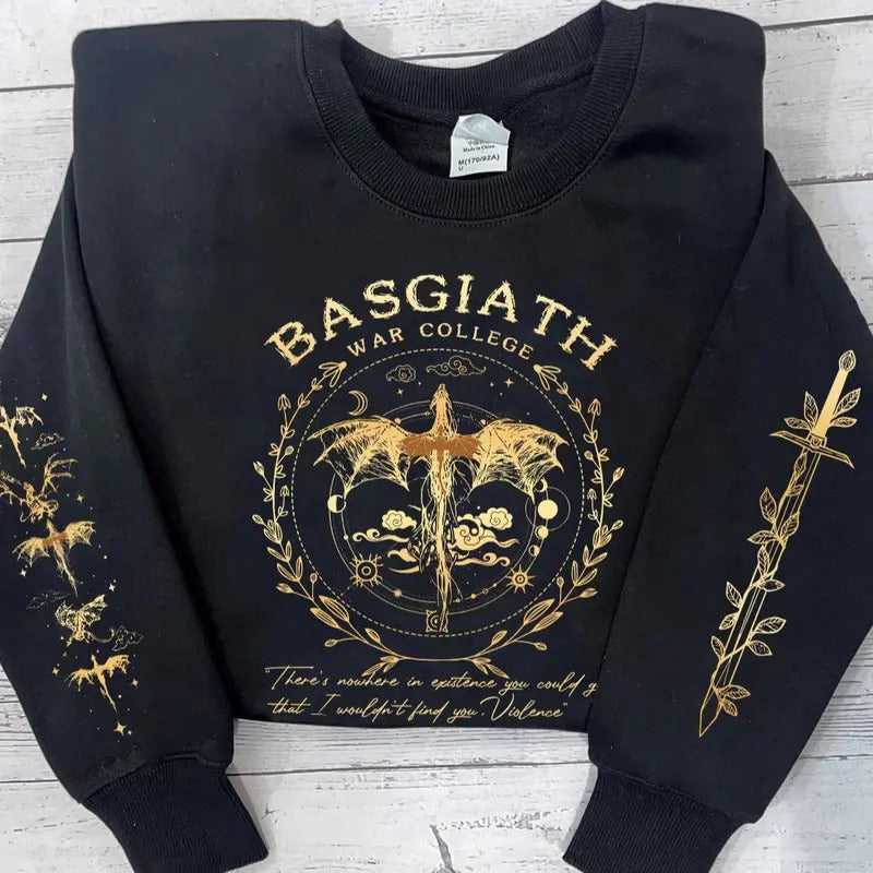 Fourth Wing Sweatshirt, Basgiath War College Sweatshirt, Dragon Rider, Xaden Riorson, Violet Sorrengail, Riders Quadrant, Fantasy reader, Bookish Sweatshirt