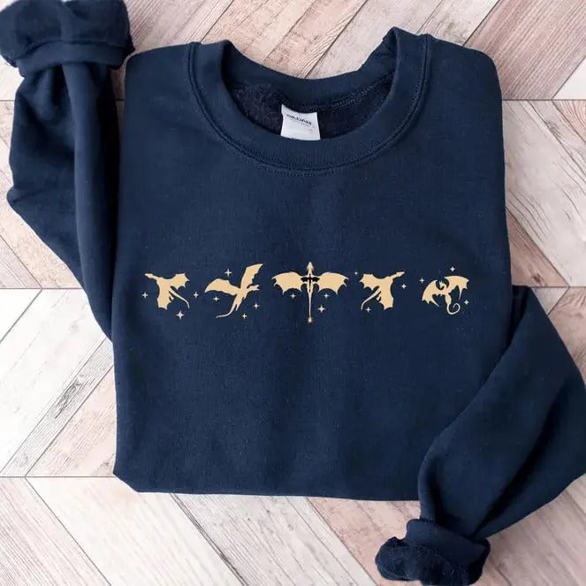 Fourth Wing Sweatshirt, Basgiath War College Sweatshirt, Violet Sorrengail, Bookish Sweatshirt, Xaden Riorson, Fantasy...