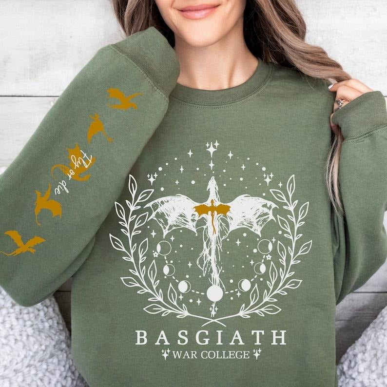 Fourth Wing Sweatshirt, Basgiath War College, Dragon Rider, Rebecca Yarros, Violet Sorrengail, Xaden Riorson, Riders Quadrant, Fantasy Reader, Bookish Shirt