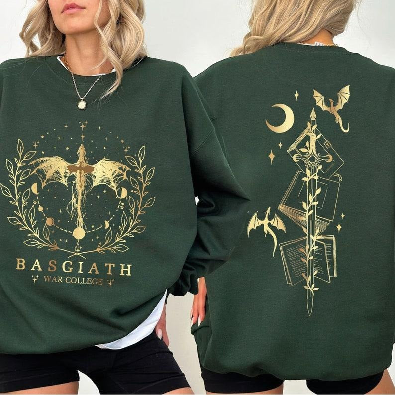 Fourth Wing Sweatshirt, Basgiath War College, Dragon Rider, Rebecca Yarros, Violet Sorrengail, Xaden Riorson, Riders Quadrant, Fantasy Reader, Bookish Shirtstyle{n002}2