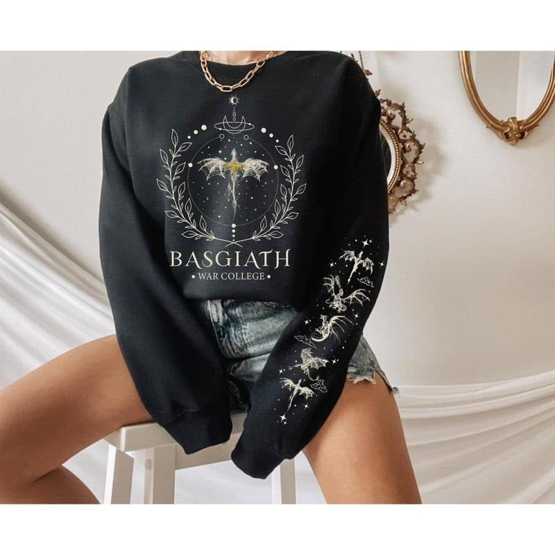 Fourth Wing Sweatshirt, violet sorrengail, xaden riorson, iron flame, the empyrean series, fourth wing book, Basgiath War