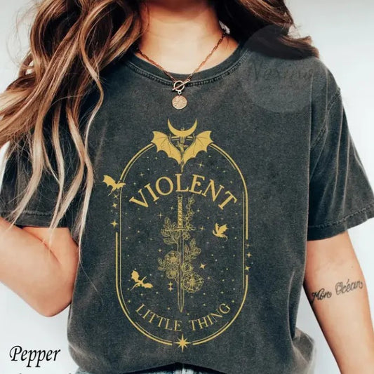 Fourth Wing Violet Sorrengail Band Shirt, Silver One Basgiath War College, Dragon Rider, Xaden Riorson, The Empyrean Series, Bookish Merch