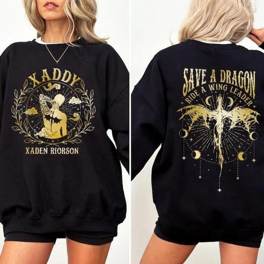 Fourth Wingg Sweatshirt, Xaden Riorson Hoodie, Basgiath War Collegee, Onyx Storm Tshirt, Xaddy Shirt, Wingleader Tee, Violet Sorrengail Sweater Tee