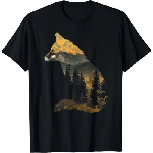 Fox Forest Nature Lover Mountains Hiking Camping Bushcraft T-Shirt Made in USA Hoodie, Sweatshirt | DripVista.com