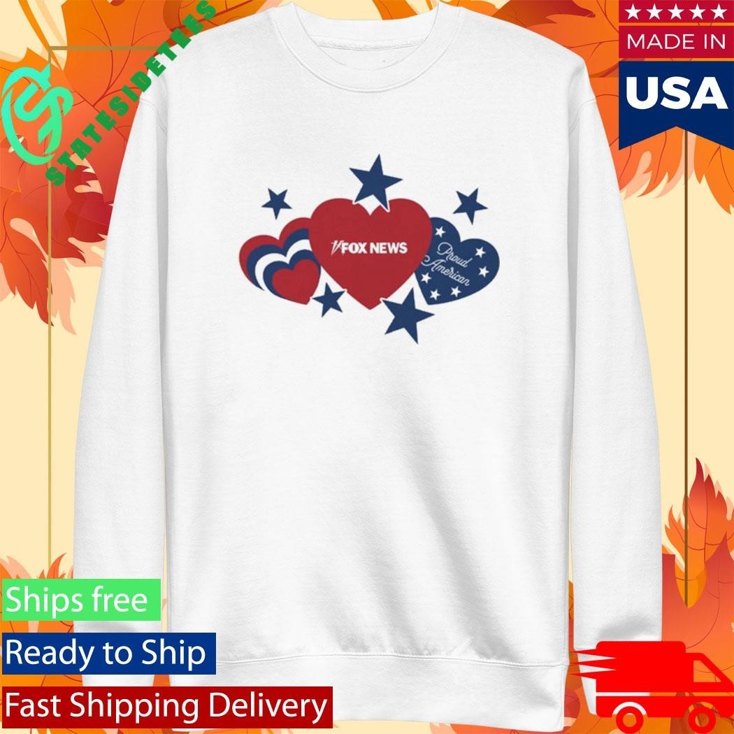 Fox News Proud American Hearts And Stars T-Shirt
