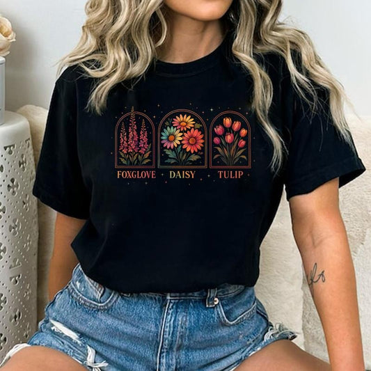 Foxglove Daisy Tulip Sweatshirt, Liberal Feminist Hoodie, Funny Political Shirt, Feminist Protest Tee, Subtle Activist Tee