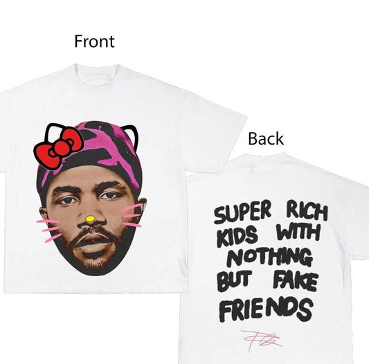 Frank Kitty PINK Cute Big Face Graphic Tee