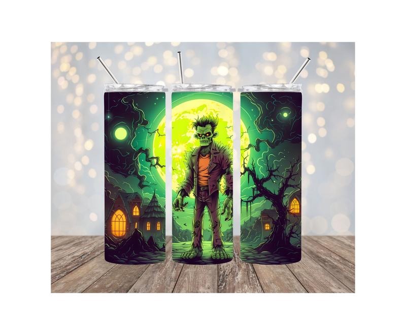 Frankenstein glow in the dark 20oz stainless steel tumbler T-Shirts, Hoodie, Sweatshirt | DripVista.com
