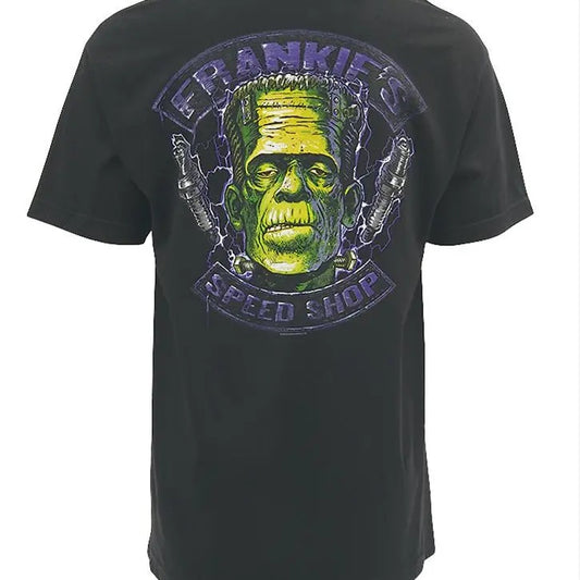 Frankie's Speed Shop T-Shirt mens  clothing Crewneck Cotton