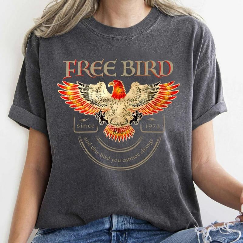 Free Bird Shirt Sweatshirt Hoodie, Lynyrdd Skyynyrd Shirt, Old School Band Tee, Retro Music Shirt, Rock Band Tee, Rock Lover Gift For Her