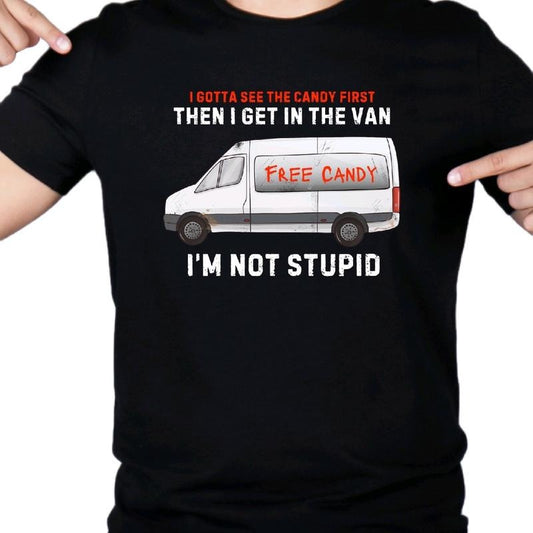 Free Candy Men's Casual T-Shirt for Soft and Comfortable Fabric Breathable Menswear Top, Crewneck funny meme