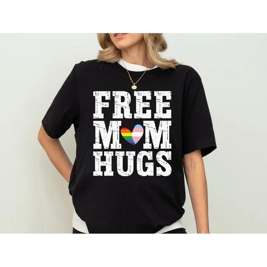 Free Mom Hugs Pride Tshirt, Pride Month Shirts, Proud Mom Shirts, Lgbtq Shirts, Unisex Short Sleeve Tee