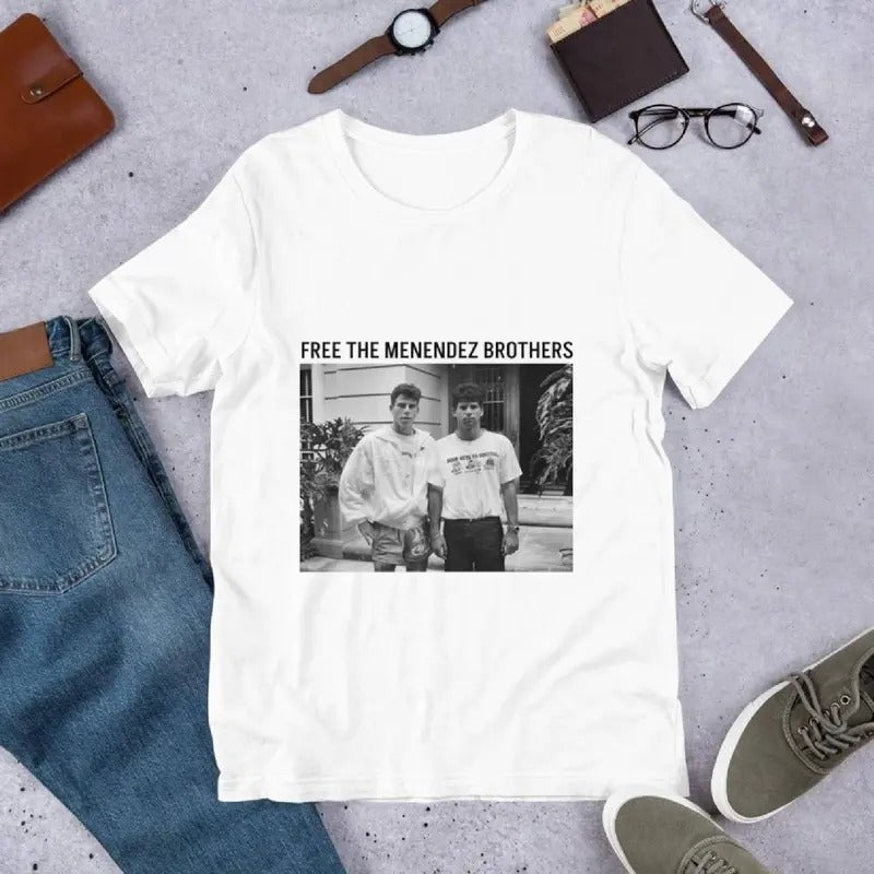 Free The Menendez Brothers Shirt Vintage Menendez Brothers Shirt, Vintage 80s Erik And Lyle Tee