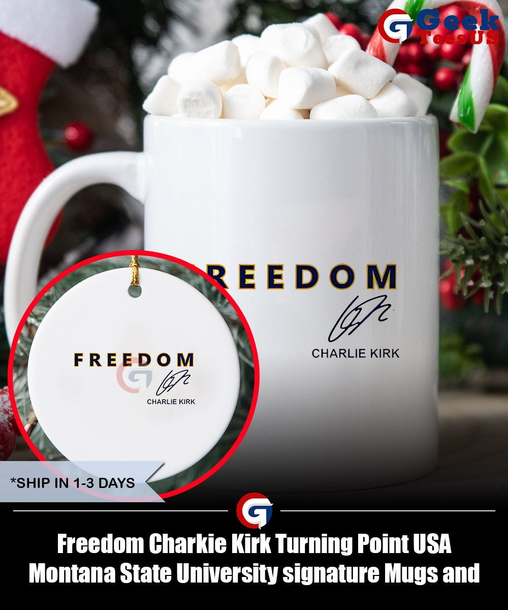 Freedom Charkie Kirk Turning Point USA Montana State University signature shirt