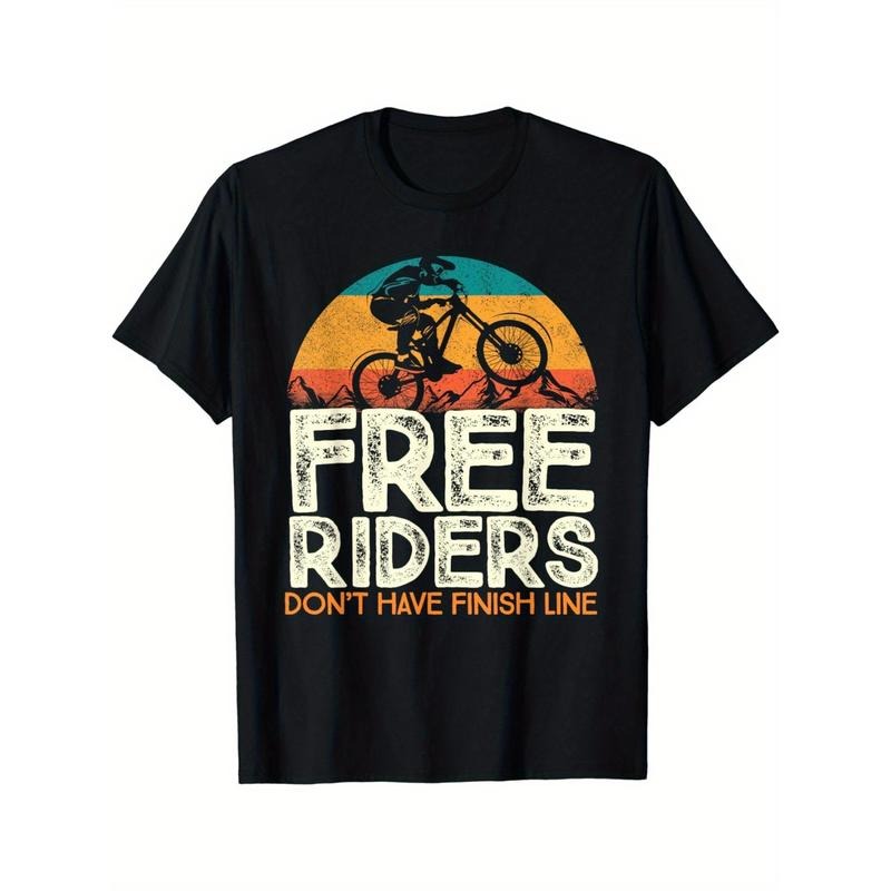 Freedom Riders Without a Finish Line, Men's Bike T-Shirt Made in USA