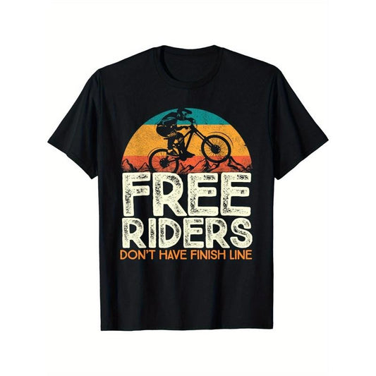 Freedom Riders Without a Finish Line, Men's Bike T-Shirt Made in USA