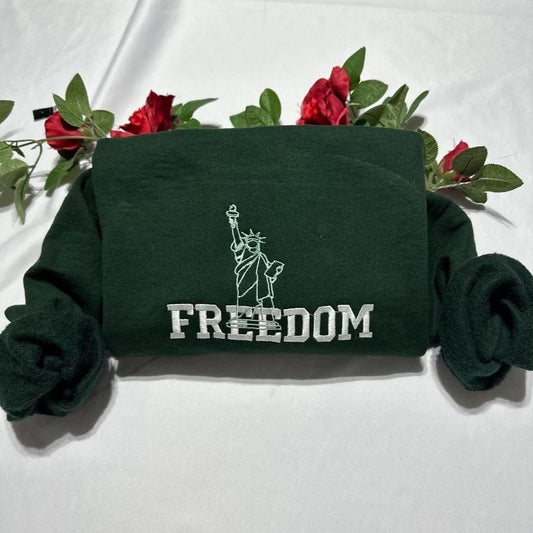 Freedom Statue of Liberty embroidered sweatshirt