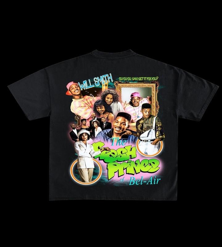 Fresh Prince Of Bel Air Cast 90s Sitcom Throwback Graphic Retro Fan Art Vintage Shirt