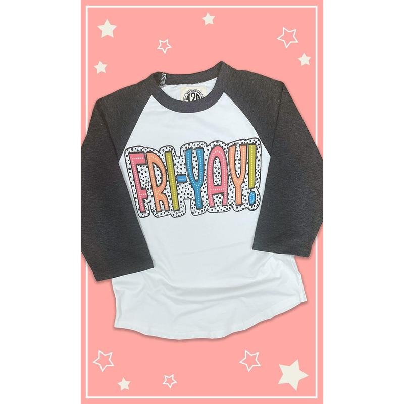 Fri-Yay Youth Graphic Raglan T-Shirts, Hoodie, Sweatshirt | DripVista.com