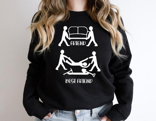 Friend Vs Best Friend Sweatshirt, Sarcastic Friends Hoodie, Best Friend Birthday Gift Sweatshirt, Friendship Hoodie, Matching Bestie Group, Friend Trip Funny Matching Hoodie.