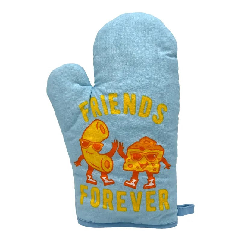 Friends Forever Funny Mac And Cheese Novelty Kitchen Utensils Funny Graphic Kitchenwear Funny Food  Novelty Cookware Blue...