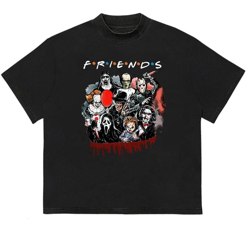 Friends Horror Movie T-Shirt Cotton and Machine Washable Perfect Gift for Fans Hoodie, Sweatshirt | DripVista.com