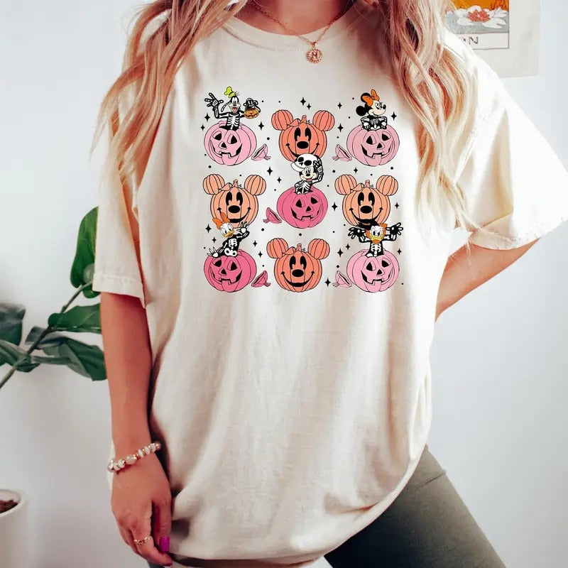 Friends Skeleton Pumpkin Halloween Shirt, Not So Scary Halloween Party 2024, WDW Family Halloween Gift