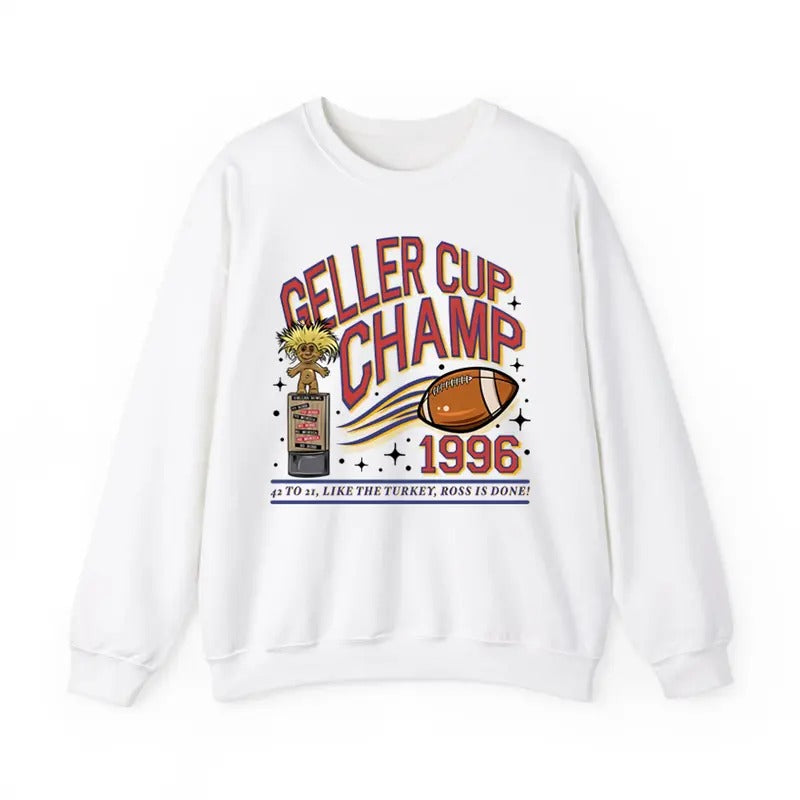 Friends Thanksgiving, Friends TV Show, Friends Football Geller Cup Crewneck Sweatshirt casual hoodie