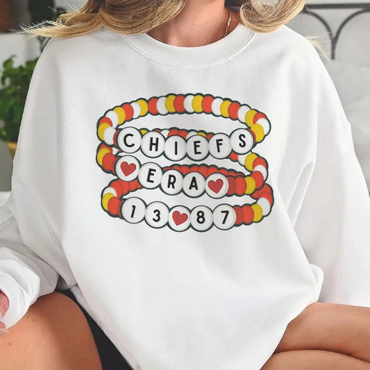 Friendship Bracelet Football Sweatshirt Hometown Football Pullover Womens Football Sports Shirts Girly Team Football Sweatshirts